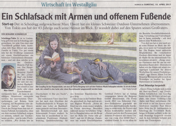 Artikel im "Westallgäuer" über Marc Elwert und Bergstop